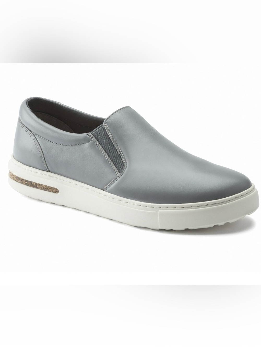 Birkenstock Men's Slip-On Loafer - Gray Leather Size 10.5